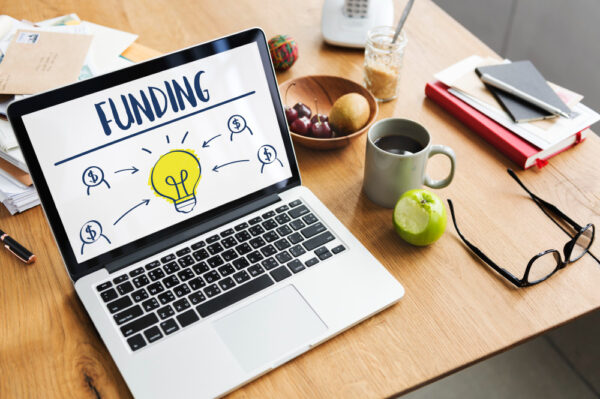 Laptop showing Funding Example